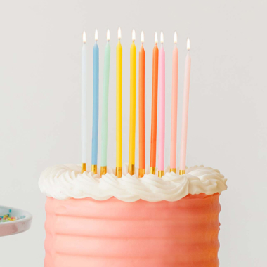 Rođendanske svećice Pastel 14cm - 10 kom