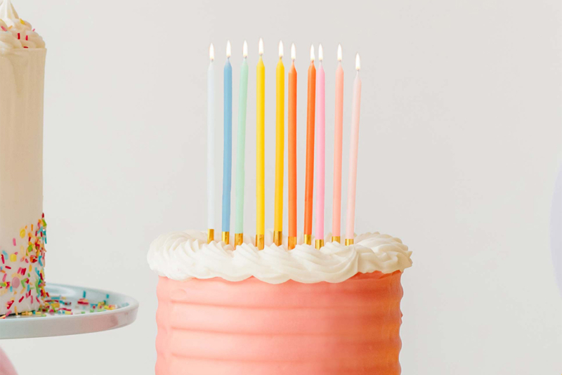 Rođendanske svećice Pastel 14cm - 10 kom