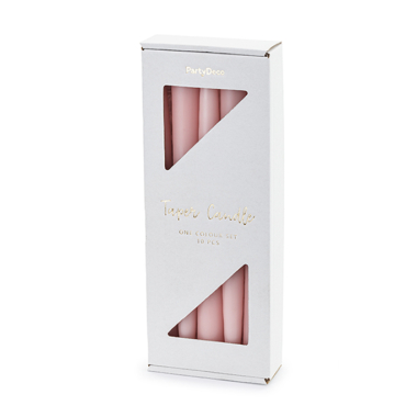 Sveća Mat prljavo roze 24cm - 10 kom