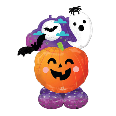 Fun & Spooky Ghost & Pumpkin - 134cm