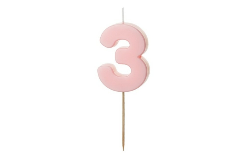 Roze svećica 3 - 5.5cm