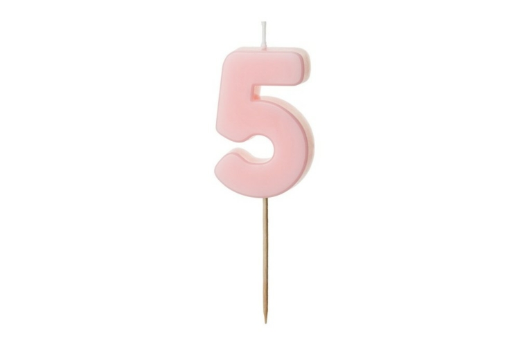 Roze svećica 5 - 5.5cm