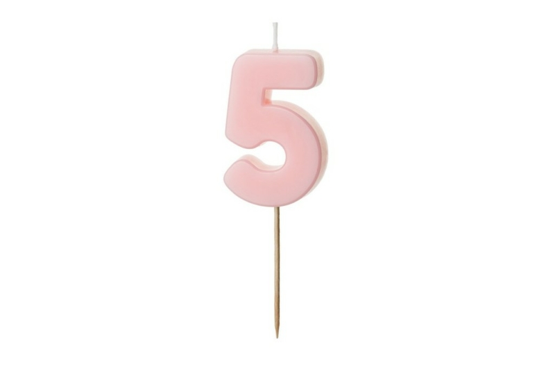Roze svećica 5 - 5.5cm