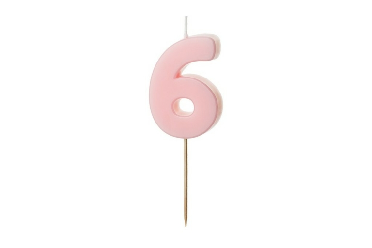 Roze svećica 6 - 5.5cm