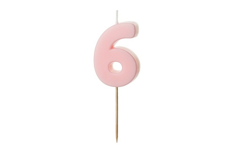 Roze svećica 6 - 5.5cm