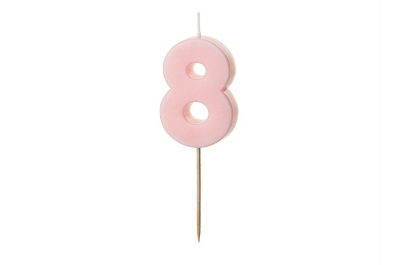 Roze svećica 8 - 5.5cm