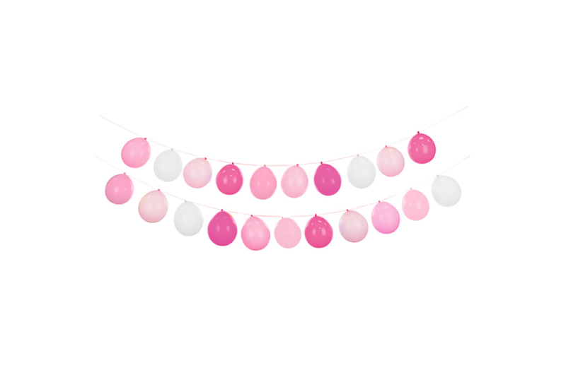 Baner od balona - roze mix