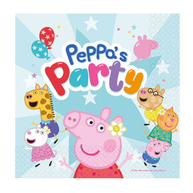 Salvete Peppa's Party 33cm - 16 kom