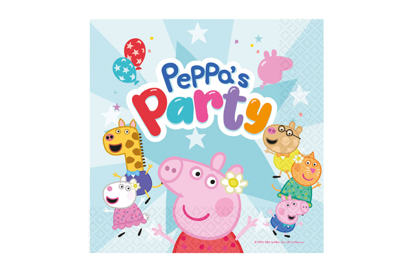 Salvete Peppa's Party 33cm - 16 kom
