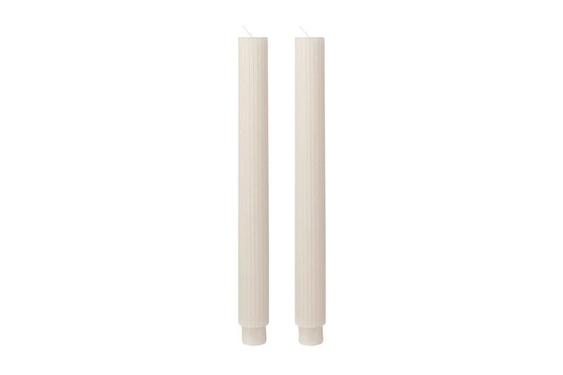 Sveće Krem rebraste 27cm - 2 kom