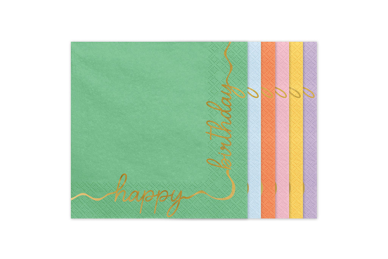 Salvete Happy Birthday 33cm - 12 kom