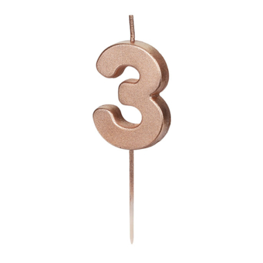 Rose gold svećica 3 - 4.5cm
