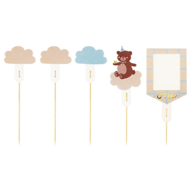 Toperi za tortu Teddy Bear - 5 kom