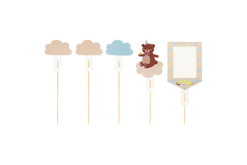 Toperi za tortu Teddy Bear - 5 kom