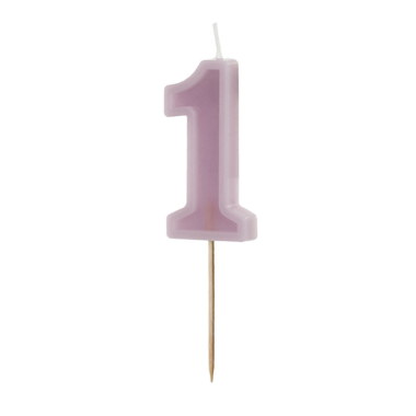 Svećica br. 1 ljubičasta - 6cm