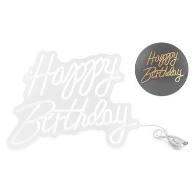 Neon LED lampa - Happy Birthday