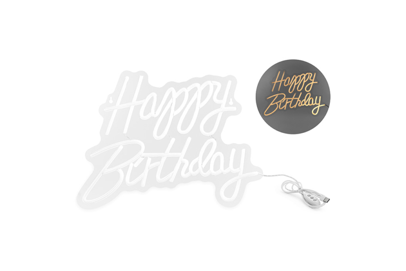 Neon LED lampa - Happy Birthday