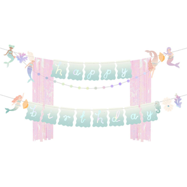 Baner Happy Birthday sirena - 130cm