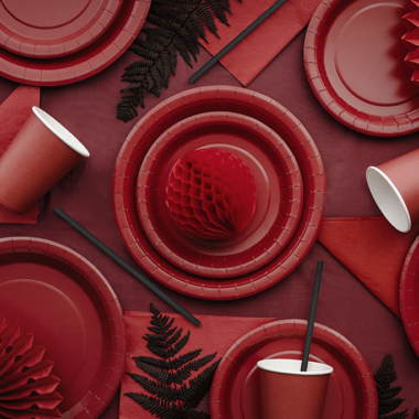 Plastični stolnjak - Tamno crveni