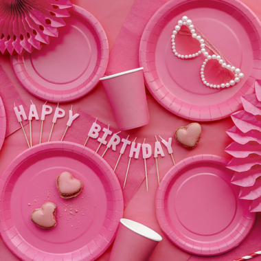 Plastični stolnjak - Tamno roze