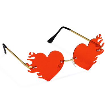 Naočare - crvena srca plamen