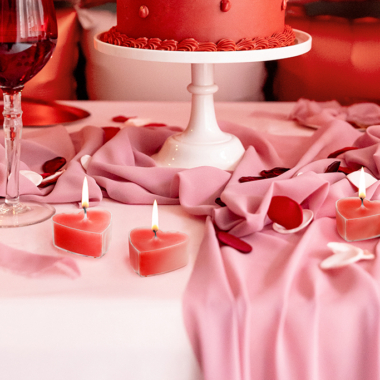 Sveće Crvena srca 4cm - 10 kom