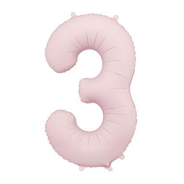 Broj 3 mat roze - 86cm