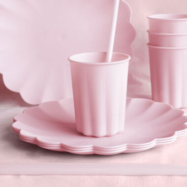 Plastične slamčice Roze - 12 kom