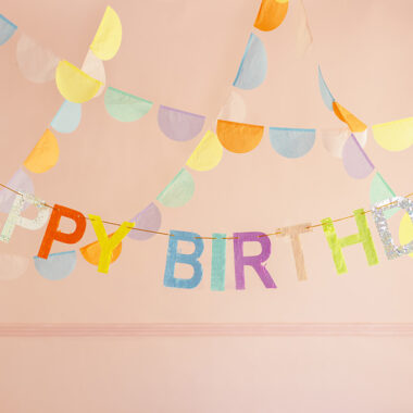 Baner Happy Birthday pastel - 2.2m