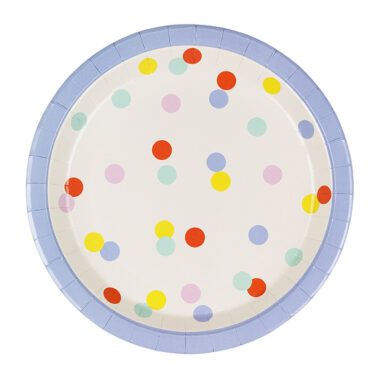Tanjiri Pastelne tačkice 23cm - 6 kom